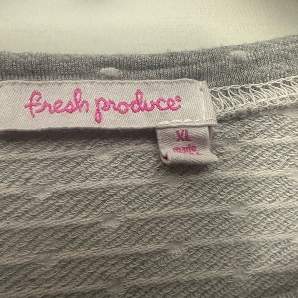 Fresh Produce Polka Dot Sweater Size XL Gray Textured Pullover - Picture 4 of 6